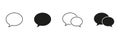 Speech Bubble Line And Solid Icon Set. Communication, Messaging, And Conversation Outline And Silhouette Symbol Royalty Free Stock Photo
