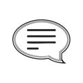 Speech bubble with lines of text icon Communication concept Message bubble simple drawing Chat bubble vector line art Royalty Free Stock Photo