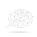Speech Bubble Low Poly Network Royalty Free Stock Photo