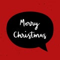 Speech bubble with Merry Christmas text Royalty Free Stock Photo