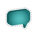 speech bubble message cut line Royalty Free Stock Photo