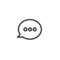 Speech Bubble Message / Messaging Icon Showing Words Being Said