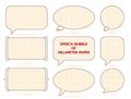 Speech bubble of millimeter paper grid. Engineer dialogue frame. Back to school design. Vector illustration