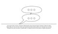 Speech bubble one continuous line design Royalty Free Stock Photo