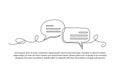 Speech bubble one continuous line design Royalty Free Stock Photo