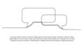 Speech bubble one continuous line design Royalty Free Stock Photo