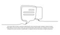 Speech bubble one continuous line design Royalty Free Stock Photo