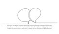 Speech bubble one continuous line design Royalty Free Stock Photo