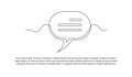 Speech bubble one continuous line design Royalty Free Stock Photo
