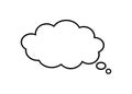 Speech bubble outline. Chat icon. Vector illustration isolated on white