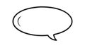 Speech Bubble Outline Communication, Message and Chat Element, vector design Generative AI Royalty Free Stock Photo