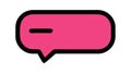 Speech Bubble Pink, Chat Communication, vector design Generative AI Royalty Free Stock Photo