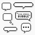 Speech bubble pixel art 8 bit style