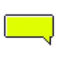 Speech bubble pixel art cartoon retro game style