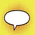 Speech Bubble in Pop Art Comics Style. Retro Illustration Background