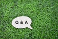 Speech bubble with Q and A Royalty Free Stock Photo