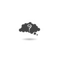 Speech bubble with question mark icon with shadow Royalty Free Stock Photo