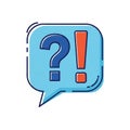 Speech Bubble with Question Mark, Inquiry and Confusion Icon, vector design Generative AI Royalty Free Stock Photo