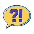 Speech Bubble with Question Mark, Inquiry and Confusion Icon, vector design Generative AI Royalty Free Stock Photo