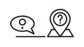 Speech Bubble & Question Mark Pin Vector, vector design Generative AI Royalty Free Stock Photo
