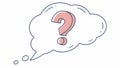 Speech bubble with question mark and thoughtful expression. vector design Generative AI Royalty Free Stock Photo