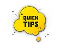 Useful quick tip. Trick suggesting advice and help