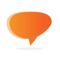 Speech bubble quote icon on white background. flat style. orange conversation bubble icon for your web site design, logo, app, UI
