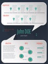 Speech bubble resume cv curriculum vitae template Royalty Free Stock Photo