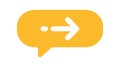 Speech Bubble with Right Arrow Communication Icon Vector, vector design Generative AI Royalty Free Stock Photo
