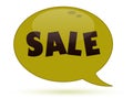 Speech bubble with sale. Time for shopping Royalty Free Stock Photo