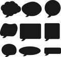 Speech bubble set icon, Talk bubble, Cloud speech bubble, SVG Royalty Free Stock Photo
