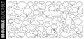 Speech Bubble set. Talk bubble. Cloud speech bubbles collection. Royalty Free Stock Photo