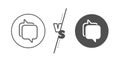 Messenger line icon. Speech bubble sign. Chat message. Vector