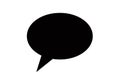 Speech bubble silhouette Royalty Free Stock Photo