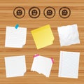 Speech bubble smile face icons. Happy, sad, cry. Royalty Free Stock Photo