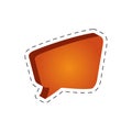 speech bubble speak cut line Royalty Free Stock Photo