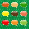 Speech Bubble Sticker Shapes in Pastel Colors