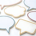 Speech bubbles template isolated on white background Royalty Free Stock Photo