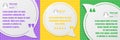 Speech bubble testimonial banner, quote, presentation. Customer feedback social media post template. Client review post. Vector Royalty Free Stock Photo