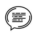 speech bubble testimonial line icon vector illustration Royalty Free Stock Photo