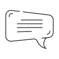 speech bubble testimonial line icon vector illustration Royalty Free Stock Photo