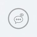 Speech bubble there s a smaller circle with an additional dot inside Royalty Free Stock Photo