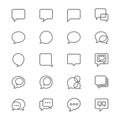 Speech bubble thin icons