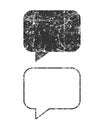 Speech bubble vector icon collection with grunge texture. Message and chat symbol set. Empty or blank speak and text sing.