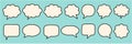 Speech Bubble Vector Set â Cartoon Dialogue and Chat Bubbles Collection Royalty Free Stock Photo