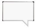 Speech bubble whiteboard isolated