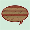 Speech Bubble in Wood Style Royalty Free Stock Photo