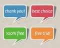 Speech bubbles. Royalty Free Stock Photo