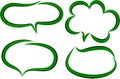 green colorful striped abstract creative speech bubbles set Royalty Free Stock Photo
