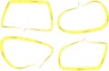 yellow color geometric abstract form creative speech bubbles Royalty Free Stock Photo